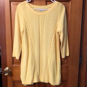 Pretty yellow, long, sweater, ready for Spring and Summer!